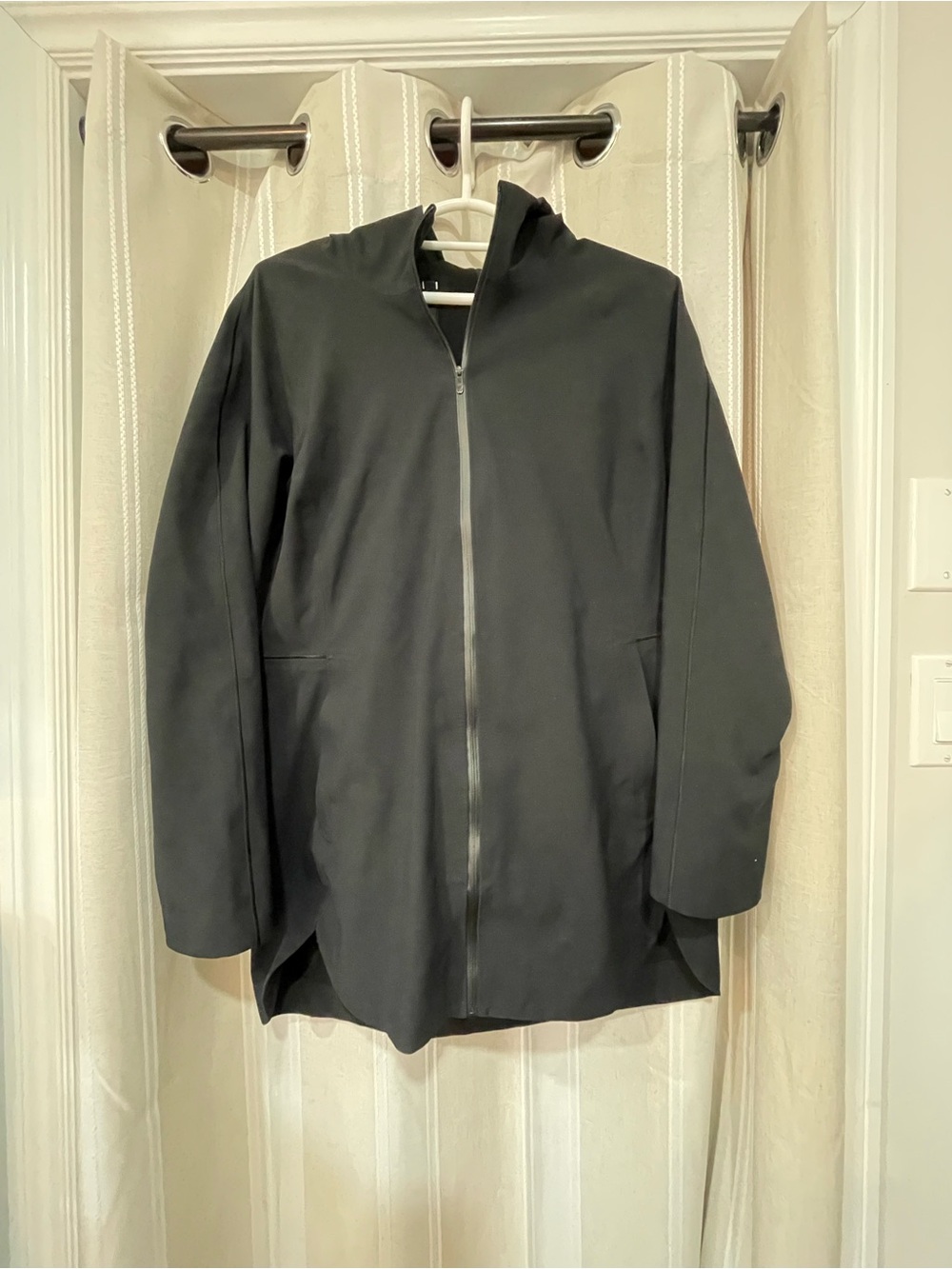 lululemon athletica Black Zip Front Hooded Jacket